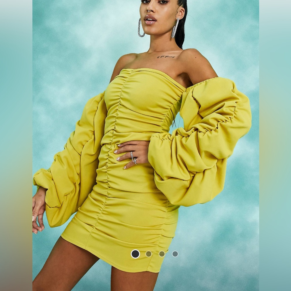 ASOS Ruched Mini Dress - Size 6
